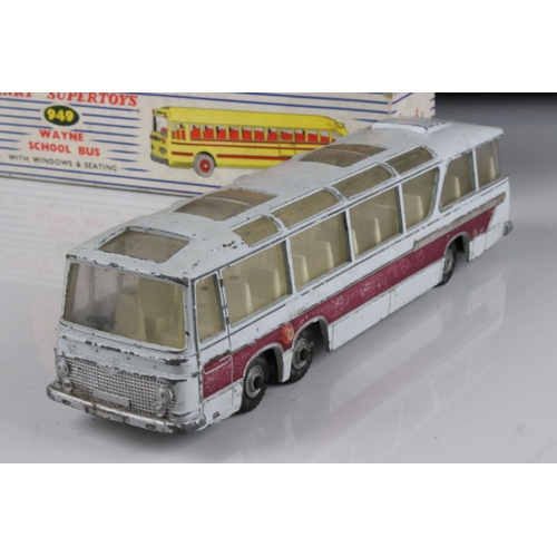 486 - Boxed Dinky Supertoys 949 Wayne School Bus diecast model, 2 x boxed Corgi 468 London Transport Route... 