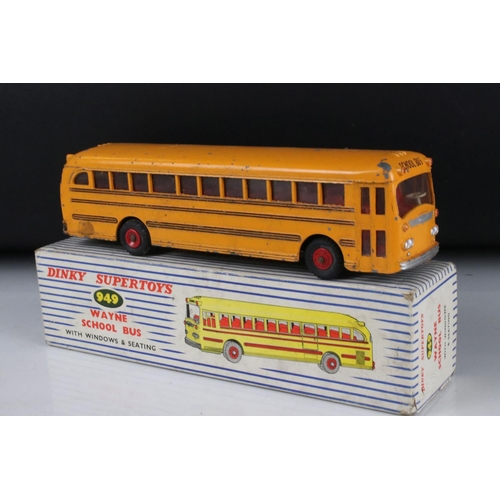 486 - Boxed Dinky Supertoys 949 Wayne School Bus diecast model, 2 x boxed Corgi 468 London Transport Route... 