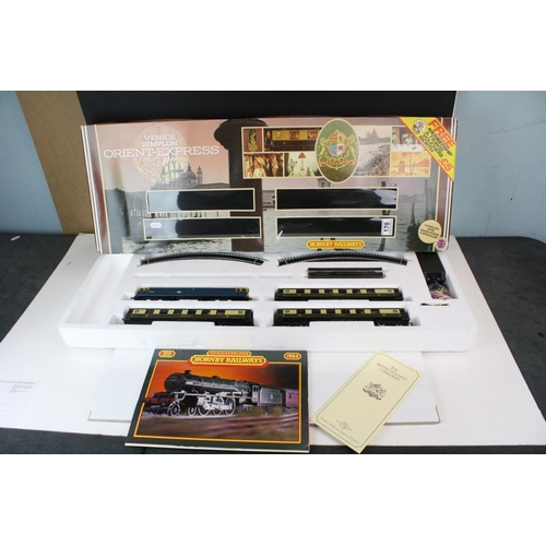 170 - Boxed Hornby OO gauge R558 Venice Simplon Orient Express train set, complete and appearing unused