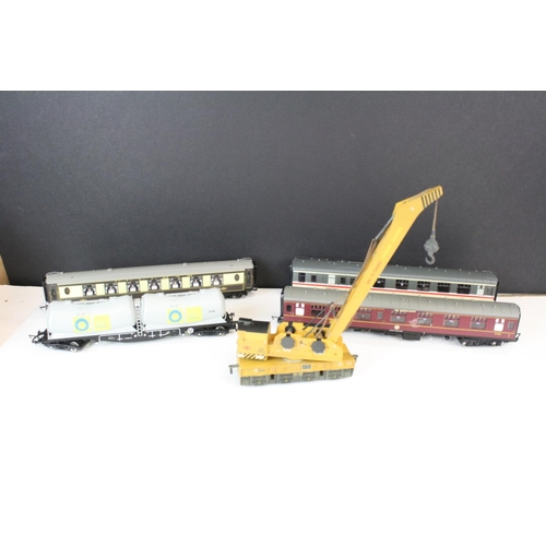 166 - 40 OO gauge items of rolling stock to include wagons, vans, cranes & a coach featuring Hornby, Bachm... 