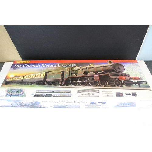 173 - Boxed Hornby OO gauge R1102 The Cornish Riviera Express train set complete with GWR 4-6-0 Castle Cla... 