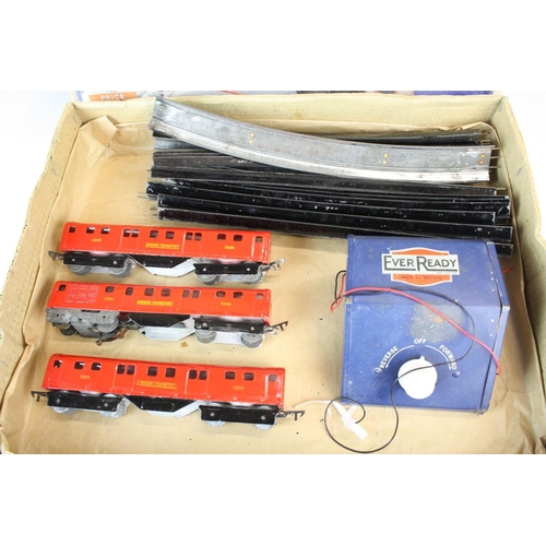 182 - Boxed Ever Ready Electric Train Set with locomotive, 2 x rolling stock, track and controller