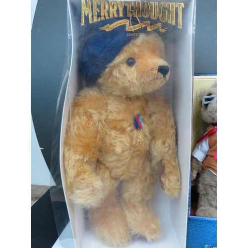 410 - Boxed ltd edn Merrythought British Legion Poppy Teddy Bear plus a boxed Yakov Compare The Meerkat an... 