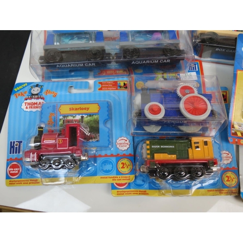 411 - 19 Boxed & carded Thomas the Tank Engines trains and trackside accessories to include Wooden Railway... 