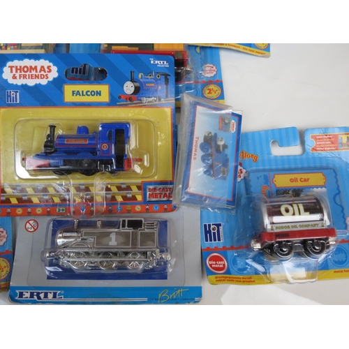 411 - 19 Boxed & carded Thomas the Tank Engines trains and trackside accessories to include Wooden Railway... 