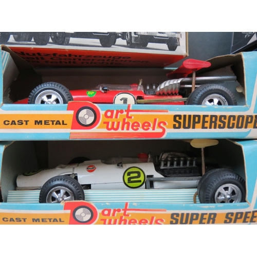 413 - Eleven boxed & cased diecast models to include Dart Wheels Superscope, Dart Wheels Super Speed, Mini... 