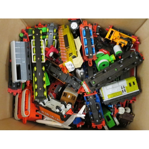 415 - Large quantity of diecast and plastic Thomas the Tank Engine models and carry cases (three boxes)