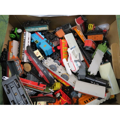 415 - Large quantity of diecast and plastic Thomas the Tank Engine models and carry cases (three boxes)