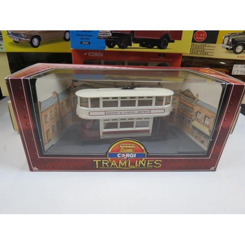 289 - Collection of 15 boxed diecast models and sets, mainly Corgi examples to include Tramlines, The Conn... 