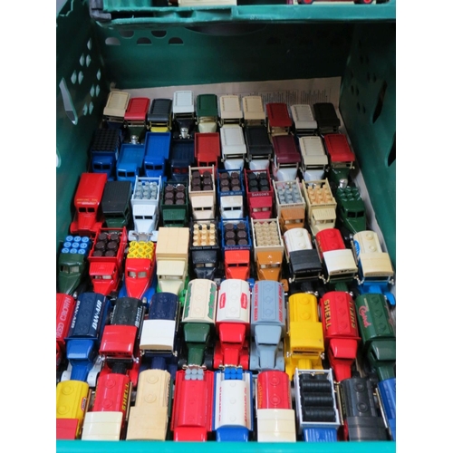 311 - Collection of around 150 diecast models, most appear to be Lledo to include Service vans and Buses e... 