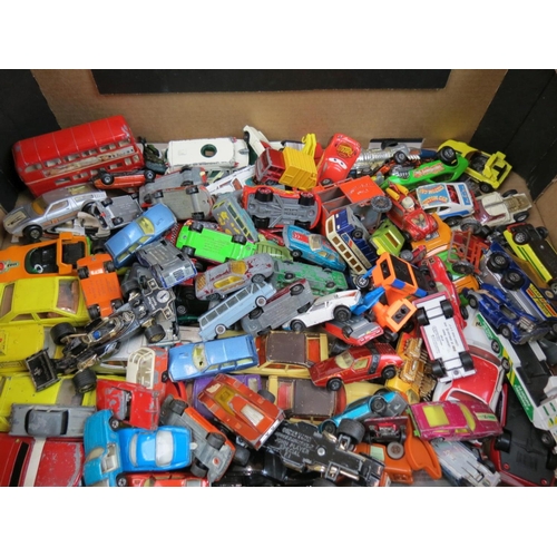 417 - Large quantity of mainly circa 1970s play worn diecast models to include Matchbox, Corgi Whizzwheels... 