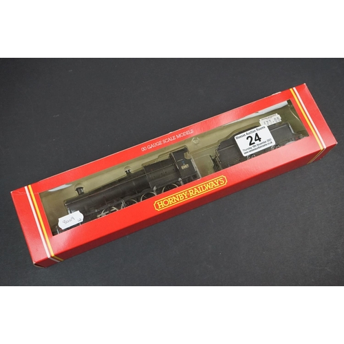 24 - Four boxed Hornby OO gauge locomotives to include R2064 GWR Dean Goods 2468, R2102B BR 4-6-0 Class B... 