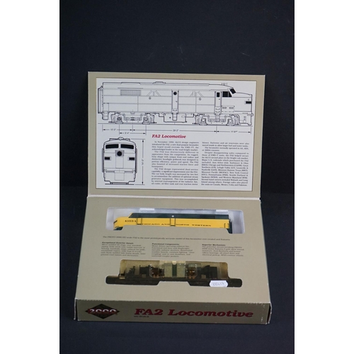 30 - Two boxed Proto Series 2000 HO gauge locomotives to include 8336 FA2 Chicago & Northwestern #4103A &... 