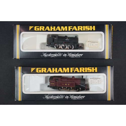 37 - Two boxed Graham Farish N gauge locomotives to include 1016 Class J94 BR Black & 1701 General Purpos... 