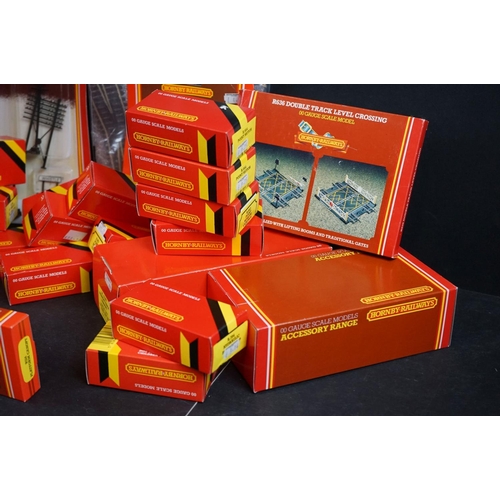 45 - 30 Boxed Hornby OO gauge accessories to include 4 x R460 Straight Platform, R663 Point Remote Contro... 