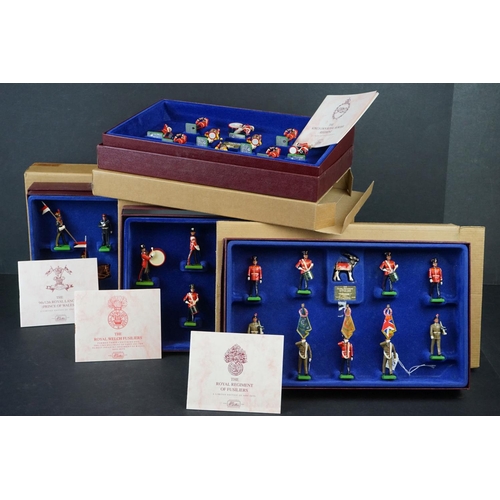 1460 - Four boxed ltd edn Britains metal figure sets to include 5292 King's Own Royal Border Regiment, 5191... 