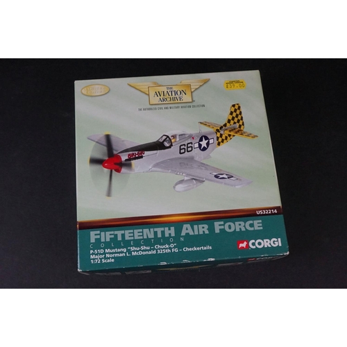 233 - Eight Boxed Corgi Aviation Archive ltd edn 1/72 diecast models to include US32214 P-51D Mustang - AA... 