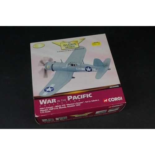 233 - Eight Boxed Corgi Aviation Archive ltd edn 1/72 diecast models to include US32214 P-51D Mustang - AA... 