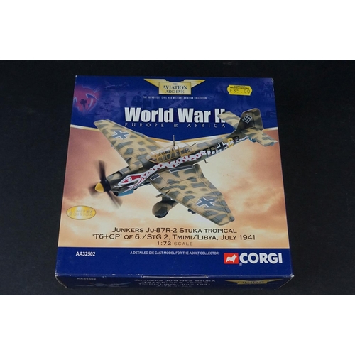 234 - Ten Boxed Corgi Aviation Archive 1/72 diecast models to include AA31904 Supermarine Spitfire MkVB - ... 