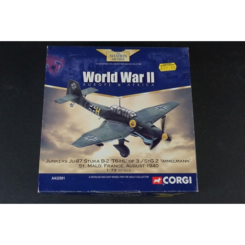 234 - Ten Boxed Corgi Aviation Archive 1/72 diecast models to include AA31904 Supermarine Spitfire MkVB - ... 