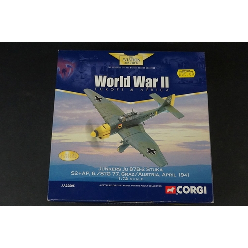 234 - Ten Boxed Corgi Aviation Archive 1/72 diecast models to include AA31904 Supermarine Spitfire MkVB - ... 