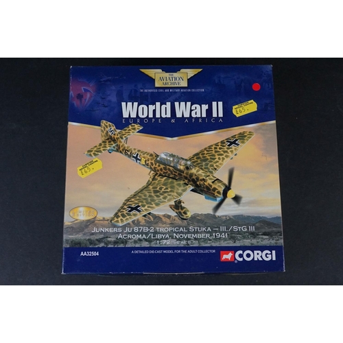 234 - Ten Boxed Corgi Aviation Archive 1/72 diecast models to include AA31904 Supermarine Spitfire MkVB - ... 