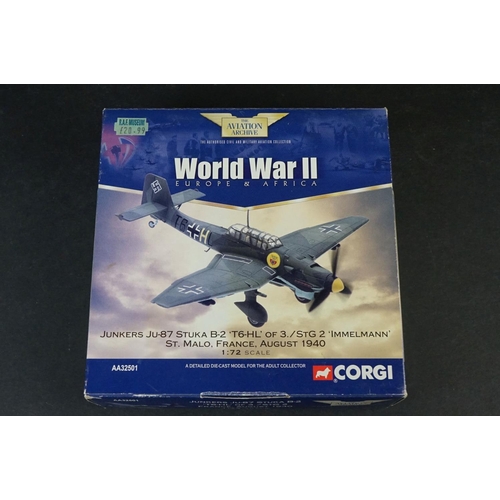 234 - Ten Boxed Corgi Aviation Archive 1/72 diecast models to include AA31904 Supermarine Spitfire MkVB - ... 