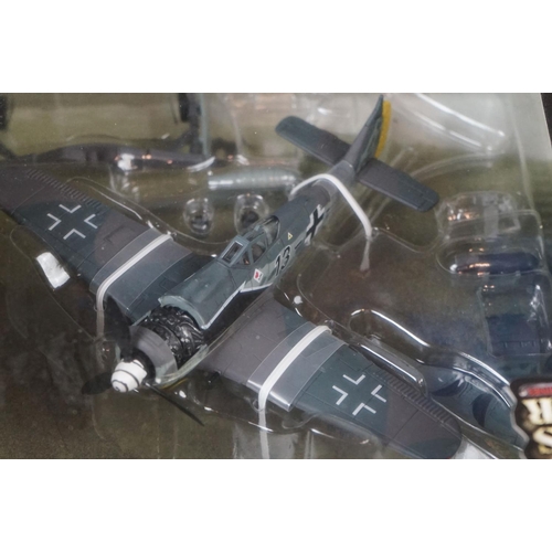 235 - Nine Boxed Unimax Forces of Valor 1/72 diecast models to include U.K Hurricane - German FW 190A-8 - ... 