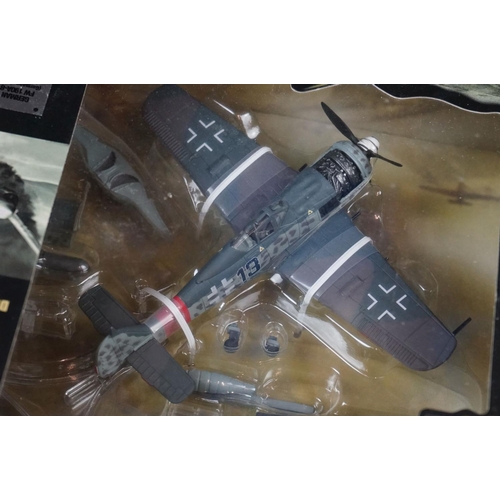 235 - Nine Boxed Unimax Forces of Valor 1/72 diecast models to include U.K Hurricane - German FW 190A-8 - ... 