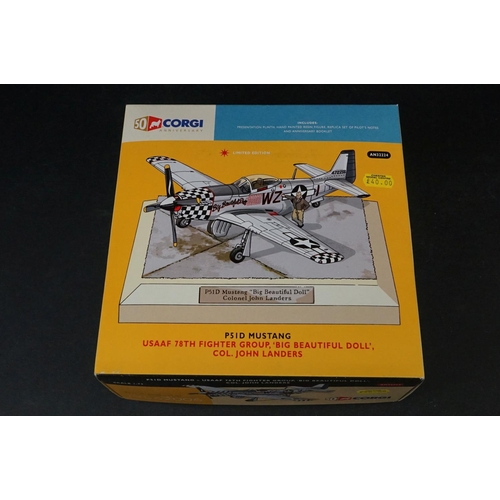 236 - Five Boxed Corgi Anniversary Edition 1/72 diecast models to include AA27603 Hawker Hurricane Mk.1 - ... 