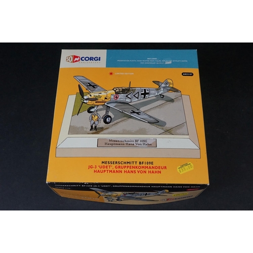 236 - Five Boxed Corgi Anniversary Edition 1/72 diecast models to include AA27603 Hawker Hurricane Mk.1 - ... 