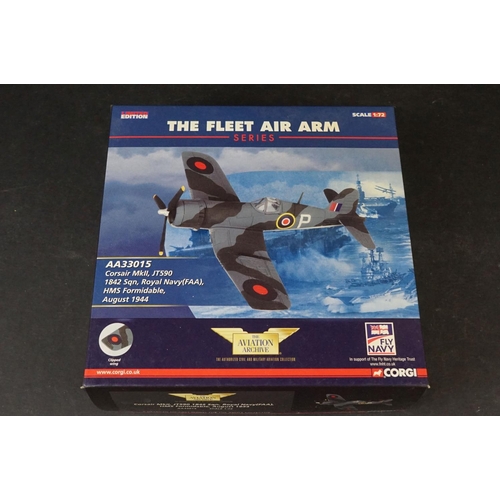 238 - Three Boxed Corgi Aviation Archive ltd edn 1/72 diecast models to include AA33015 Corsair MkII - AA3... 