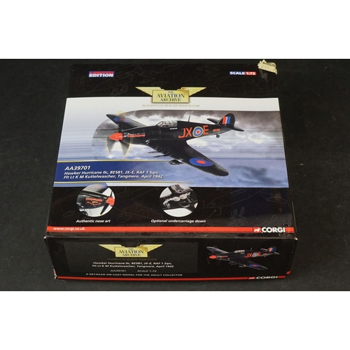 239 - Ten Boxed Corgi Aviation Archive ltd edn diecast models to include 1/72 AA38705 Spitfire F.MkXIVe (C... 