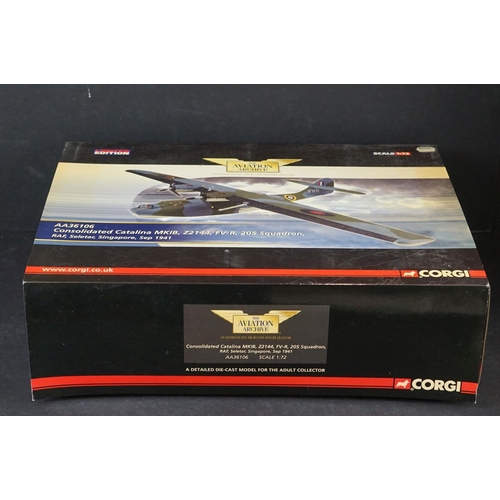 244 - Two Boxed Corgi Aviation Archive ltd edn diecast models to include 1/72 Consolidated Catalina MKIB, ... 