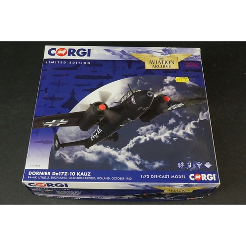 246 - Five Corgi Aviation Archive ltd edn 1-72 diecast models to include AA38507 Messerschmitt Bf1 10E-2 -... 