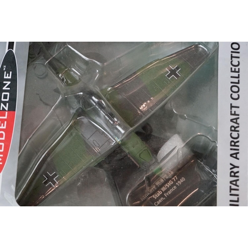 249 - Seven Boxed Oxford Diecast ModelZone 1/72 diecast models to include Hawker Typhoon IB - Douglas Daun... 