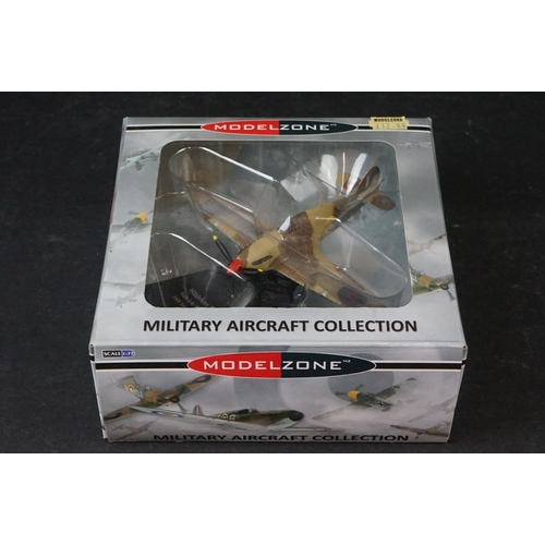 249 - Seven Boxed Oxford Diecast ModelZone 1/72 diecast models to include Hawker Typhoon IB - Douglas Daun... 