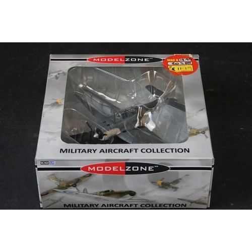 249 - Seven Boxed Oxford Diecast ModelZone 1/72 diecast models to include Hawker Typhoon IB - Douglas Daun... 