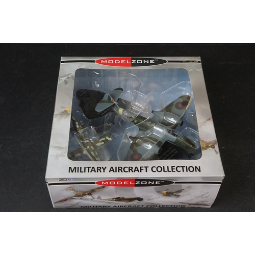 249 - Seven Boxed Oxford Diecast ModelZone 1/72 diecast models to include Hawker Typhoon IB - Douglas Daun... 