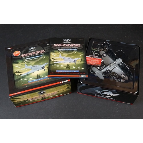 250 - Six Boxed Corgi Predators of the Skies ltd edn 1/72 diecast models to include PR99410 MIG-21 PFM - F... 