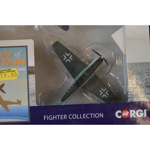 257 - Eight Corgi Boxed diecast model aircraft to include 4 x Nose Art Collection, 2 x P-38 Lightning (Mis... 