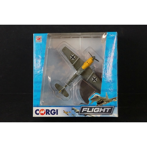 257 - Eight Corgi Boxed diecast model aircraft to include 4 x Nose Art Collection, 2 x P-38 Lightning (Mis... 