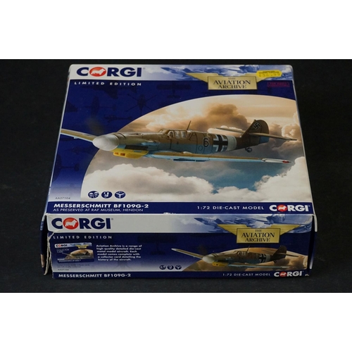 261 - Five Boxed Corgi Aviation Archive ltd edn 1/72 diecast models to include AA27101 Messerschmitt Bf109... 