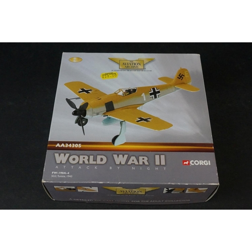 262 - Six Boxed Corgi Aviation Archive ltd edn 1/72 diecast models to include AA33704 Heinkel He III H-6 -... 