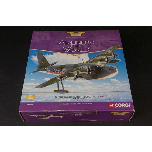 264 - Seven Corgi Aviation Archive 1:144 diecast models to include 1st 47105 Douglas DC3 - Eastern Airline... 