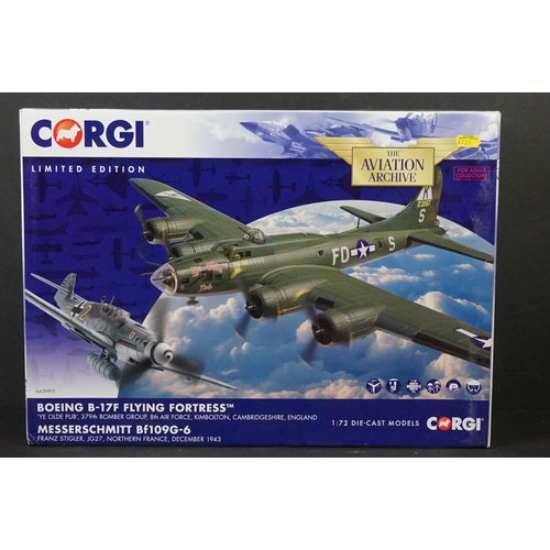 221 - Two Boxed Corgi Aviation Archive ltd edn 1/72 diecast models to include AA34017 B-24D Liberater 