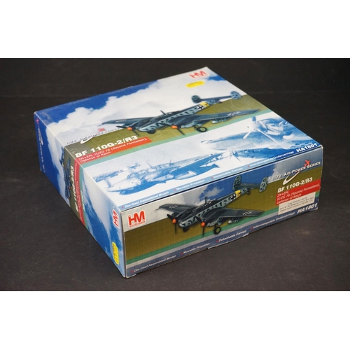 222 - Five Boxed Hobbymaster Air Power Series diecast models to include BF 110G-2/R3 - F-104C 435th TFS - ... 