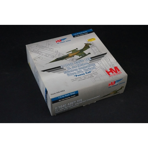 222 - Five Boxed Hobbymaster Air Power Series diecast models to include BF 110G-2/R3 - F-104C 435th TFS - ... 