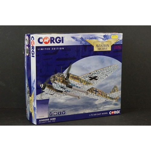 223 - Three Boxed Corgi Aviation Archive ltd edn 1/72 diecast models to include AA33713 Heinkel He111 H-5 ... 