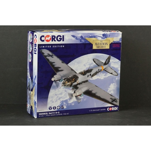 223 - Three Boxed Corgi Aviation Archive ltd edn 1/72 diecast models to include AA33713 Heinkel He111 H-5 ... 